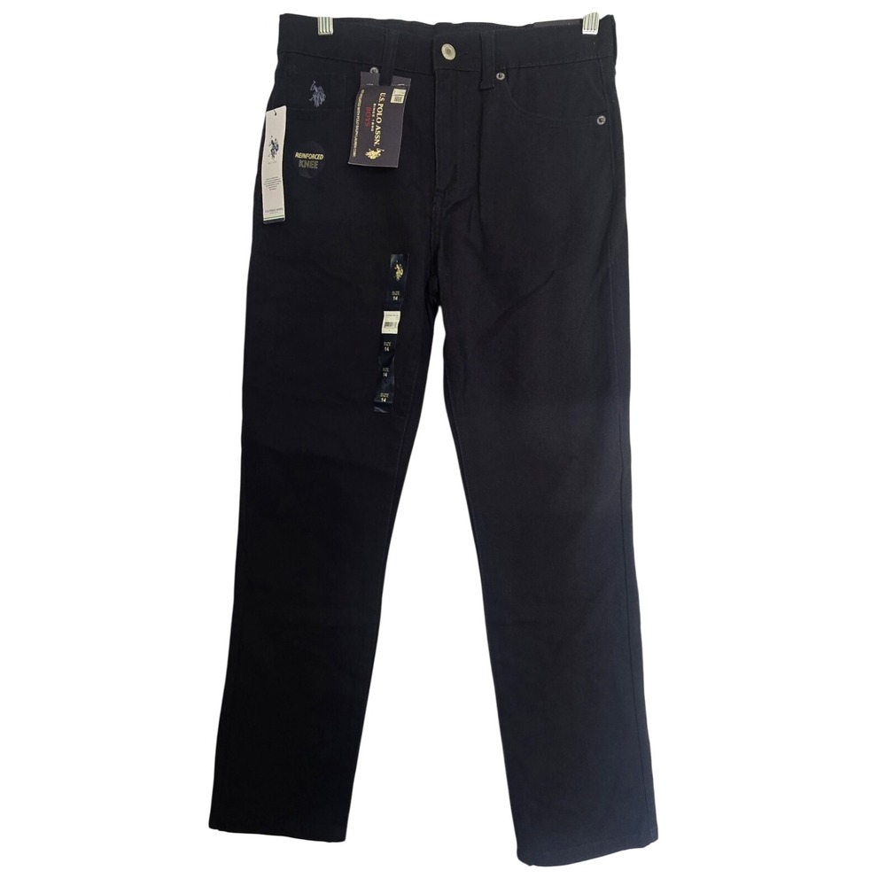 US Polo Assn. Boys' Reinforced Twill Straight Leg Pants Size‎ 14 NWT